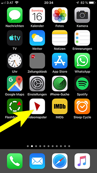 videomapster unterwegs - iOS Schritt 3